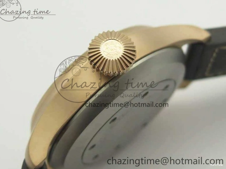 MIROTIME 0123 Big Pilot IW510301 Satin-Polished RG YLF Best Edition Black Dial On Leather Strap A Flexible 7222